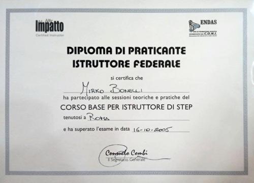 Diploma Istruttore Step